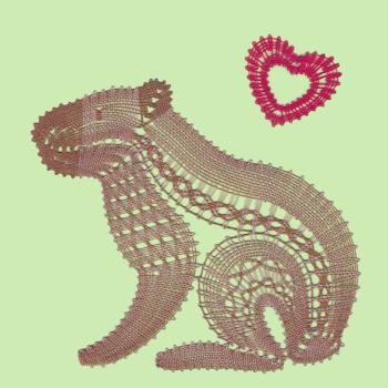 Preview: 655 Klöppelbrief Capybara "Clara"